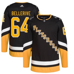 Youth Pittsburgh Penguins Jordy Bellerive Adidas Authentic 2021/22 Alternate Primegreen Pro Player Jersey - Black