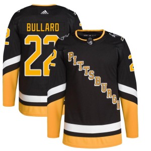 Youth Pittsburgh Penguins Mike Bullard Adidas Authentic 2021/22 Alternate Primegreen Pro Player Jersey - Black