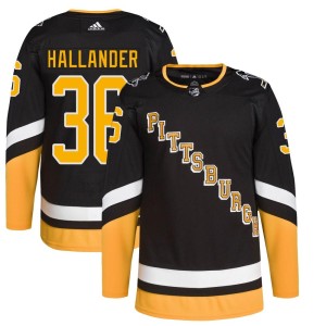 Youth Pittsburgh Penguins Filip Hallander Adidas Authentic 2021/22 Alternate Primegreen Pro Player Jersey - Black