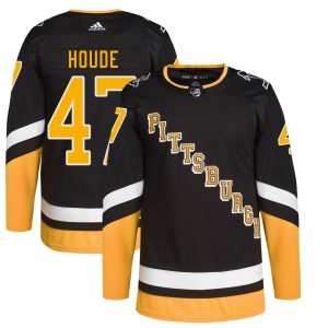 Youth Pittsburgh Penguins Samuel Houde Adidas Authentic 2021/22 Alternate Primegreen Pro Player Jersey - Black