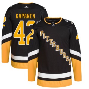 Youth Pittsburgh Penguins Kasperi Kapanen Adidas Authentic 2021/22 Alternate Primegreen Pro Player Jersey - Black