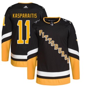 Youth Pittsburgh Penguins Darius Kasparaitis Adidas Authentic 2021/22 Alternate Primegreen Pro Player Jersey - Black
