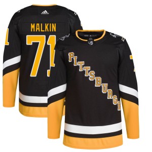 Youth Pittsburgh Penguins Evgeni Malkin Adidas Authentic 2021/22 Alternate Primegreen Pro Player Jersey - Black