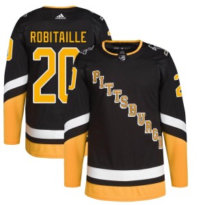 Youth Pittsburgh Penguins Luc Robitaille Adidas Authentic 2021/22 Alternate Primegreen Pro Player Jersey - Black