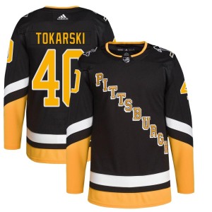 Youth Pittsburgh Penguins Dustin Tokarski Adidas Authentic 2021/22 Alternate Primegreen Pro Player Jersey - Black