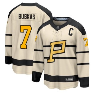 Men's Pittsburgh Penguins Rod Buskas Fanatics Branded 2023 Winter Classic Jersey - Cream