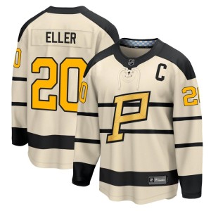 Men's Pittsburgh Penguins Lars Eller Fanatics Branded Breakaway 2023 Winter Classic Jersey - Cream