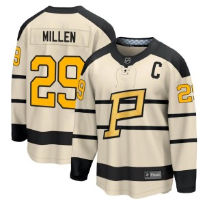 Men's Pittsburgh Penguins Greg Millen Fanatics Branded 2023 Winter Classic Jersey - Cream