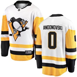 Youth Pittsburgh Penguins Corey Andonovski Fanatics Branded Breakaway Away Jersey - White