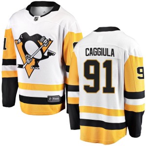 Youth Pittsburgh Penguins Drake Caggiula Fanatics Branded Breakaway Away Jersey - White