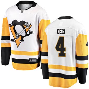 Youth Pittsburgh Penguins Cody Ceci Fanatics Branded Breakaway Away Jersey - White