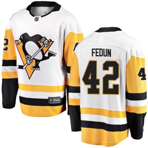 Youth Pittsburgh Penguins Taylor Fedun Fanatics Branded Breakaway Away Jersey - White