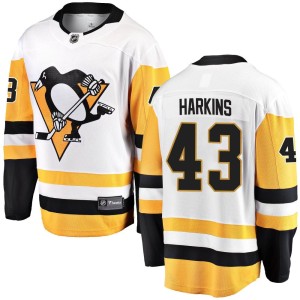 Youth Pittsburgh Penguins Jansen Harkins Fanatics Branded Breakaway Away Jersey - White