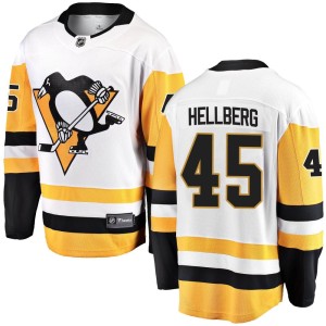 Youth Pittsburgh Penguins Magnus Hellberg Fanatics Branded Breakaway Away Jersey - White