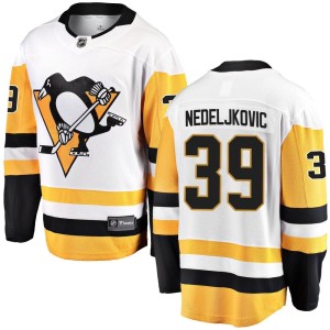 Youth Pittsburgh Penguins Alex Nedeljkovic Fanatics Branded Breakaway Away Jersey - White