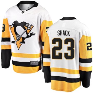 Youth Pittsburgh Penguins Eddie Shack Fanatics Branded Breakaway Away Jersey - White