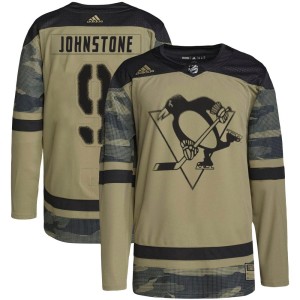 Youth Pittsburgh Penguins Marc Johnstone Adidas Authentic Military Appreciation Practice Jersey - Camo