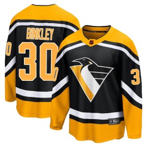 Men's Pittsburgh Penguins Les Binkley Fanatics Branded Breakaway Special Edition 2.0 Jersey - Black