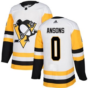 Youth Pittsburgh Penguins Raivis Ansons Adidas Authentic Away Jersey - White