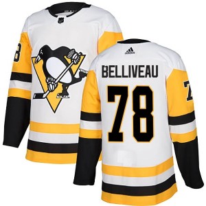 Youth Pittsburgh Penguins Isaac Belliveau Adidas Authentic Away Jersey - White