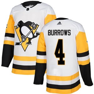 Youth Pittsburgh Penguins Dave Burrows Adidas Authentic Away Jersey - White