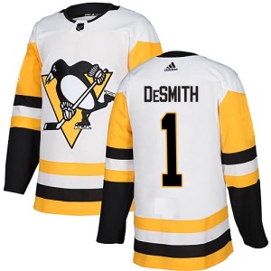 Youth Pittsburgh Penguins Casey DeSmith Adidas Authentic Away Jersey - White