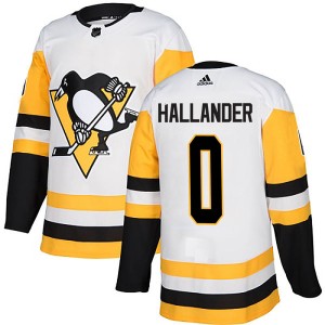 Youth Pittsburgh Penguins Filip Hallander Adidas Authentic Away Jersey - White