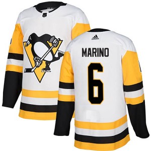 Youth Pittsburgh Penguins John Marino Adidas Authentic Away Jersey - White