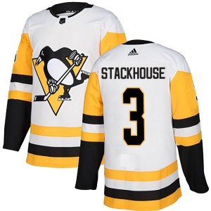 Youth Pittsburgh Penguins Ron Stackhouse Adidas Authentic Away Jersey - White