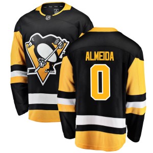 Men's Pittsburgh Penguins Justin Almeida Fanatics Branded Breakaway Home Jersey - Black