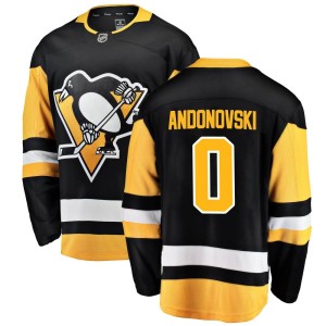 Men's Pittsburgh Penguins Corey Andonovski Fanatics Branded Breakaway Home Jersey - Black