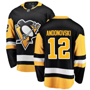 Men's Pittsburgh Penguins Corey Andonovski Fanatics Branded Breakaway Home Jersey - Black