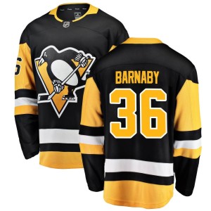 Men's Pittsburgh Penguins Matthew Barnaby Fanatics Branded Breakaway Home Jersey - Black