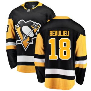 Men's Pittsburgh Penguins Nathan Beaulieu Fanatics Branded Breakaway Home Jersey - Black