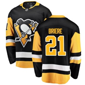 Men's Pittsburgh Penguins Michel Briere Fanatics Branded Breakaway Home Jersey - Black