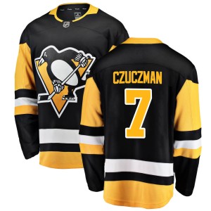 Men's Pittsburgh Penguins Kevin Czuczman Fanatics Branded ized Breakaway Home Jersey - Black
