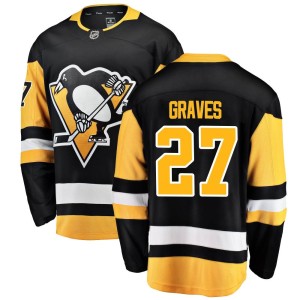 Men's Pittsburgh Penguins Ryan Graves Fanatics Branded Breakaway Home Jersey - Black