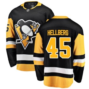 Men's Pittsburgh Penguins Magnus Hellberg Fanatics Branded Breakaway Home Jersey - Black