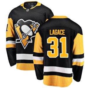 Men's Pittsburgh Penguins Maxime Lagace Fanatics Branded Breakaway Home Jersey - Black