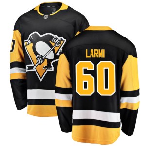 Men's Pittsburgh Penguins Emil Larmi Fanatics Branded Breakaway Home Jersey - Black