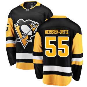 Men's Pittsburgh Penguins Christopher Merisier-Ortiz Fanatics Branded Breakaway Home Jersey - Black