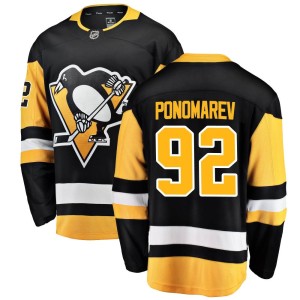 Men's Pittsburgh Penguins Vasily Ponomarev Fanatics Branded Breakaway Home Jersey - Black