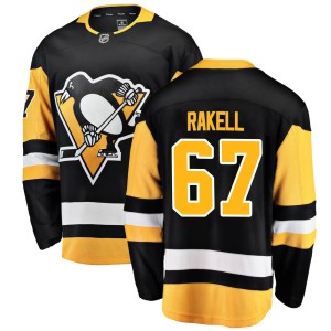 Men's Pittsburgh Penguins Rickard Rakell Fanatics Branded Breakaway Home Jersey - Black