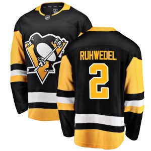Men's Pittsburgh Penguins Chad Ruhwedel Fanatics Branded Breakaway Home Jersey - Black