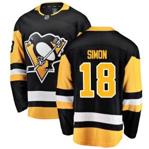 Men's Pittsburgh Penguins Dominik Simon Fanatics Branded ized Breakaway Home Jersey - Black