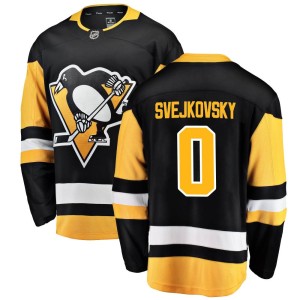 Men's Pittsburgh Penguins Lukas Svejkovsky Fanatics Branded Breakaway Home Jersey - Black