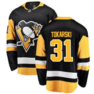 Men's Pittsburgh Penguins Dustin Tokarski Fanatics Branded Breakaway Home Jersey - Black