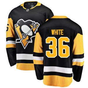 Men's Pittsburgh Penguins Colin White Fanatics Branded Breakaway Black Home Jersey - White