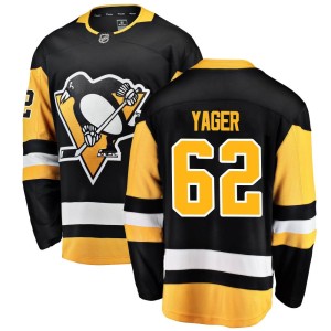 Men's Pittsburgh Penguins Brayden Yager Fanatics Branded Breakaway Home Jersey - Black