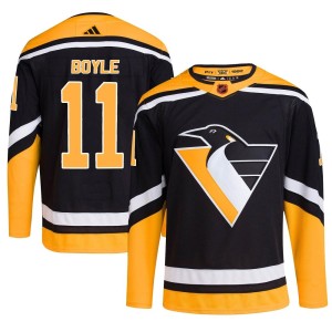 Youth Pittsburgh Penguins Brian Boyle Adidas Authentic Reverse Retro 2.0 Jersey - Black